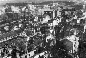 Pogled sa zvonika sv. Stosije na istok, 1944.